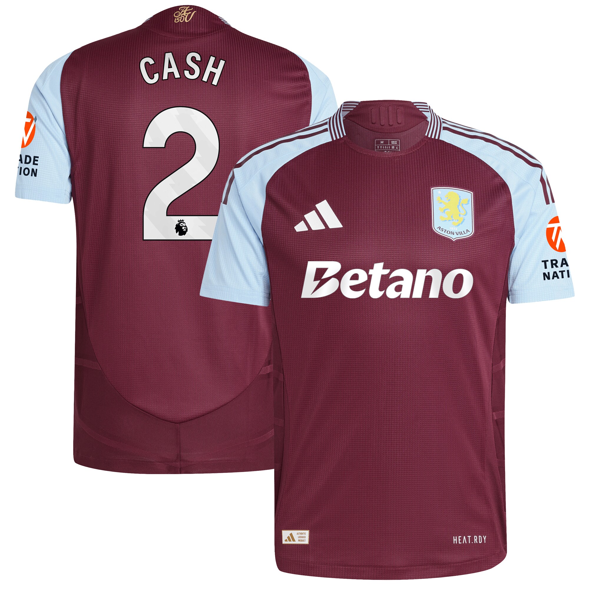 aston villa adidas home authentic shirt 2024-25 with cash 2 printing Collection | Authentic Aston Villa Shirts