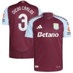 aston villa adidas home authentic shirt 2024-25 with diego carlos 3 cup printing Collection | Authentic Aston Villa Shirts