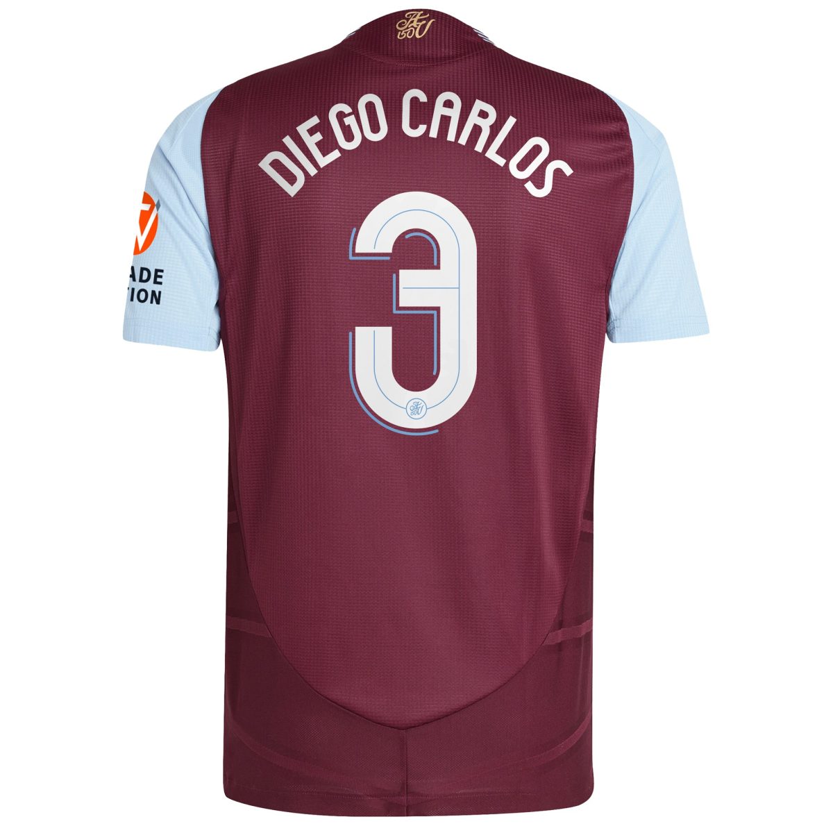 aston villa adidas home authentic shirt 2024-25 with diego carlos 3 cup printing Collection | Authentic Aston Villa Shirts