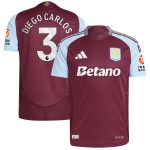 aston villa adidas home authentic shirt 2024-25 with diego carlos 3 printing Collection | Authentic Aston Villa Shirts