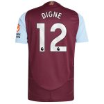 aston villa adidas home authentic shirt 2024-25 with digne 12 printing Collection | Authentic Aston Villa Shirts