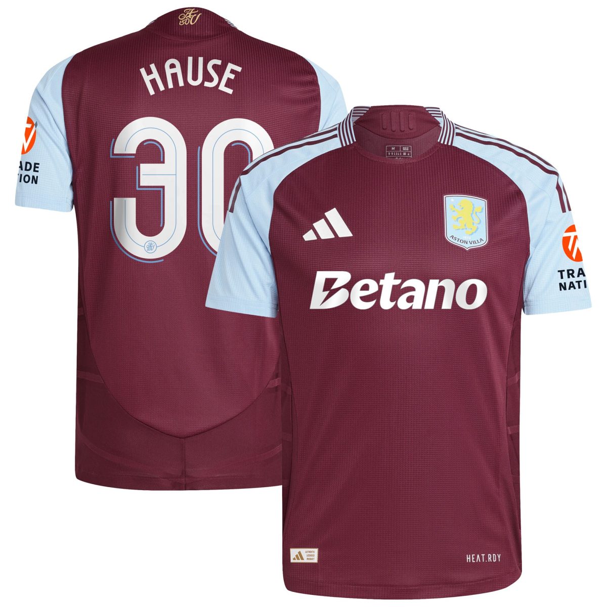 aston villa adidas home authentic shirt 2024-25 with hause 30 cup printing Collection | Authentic Aston Villa Shirts