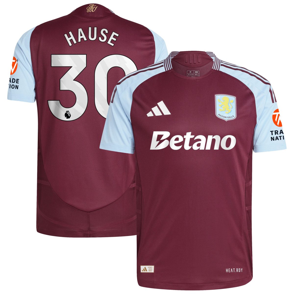 aston villa adidas home authentic shirt 2024-25 with hause 30 printing Collection | Authentic Aston Villa Shirts