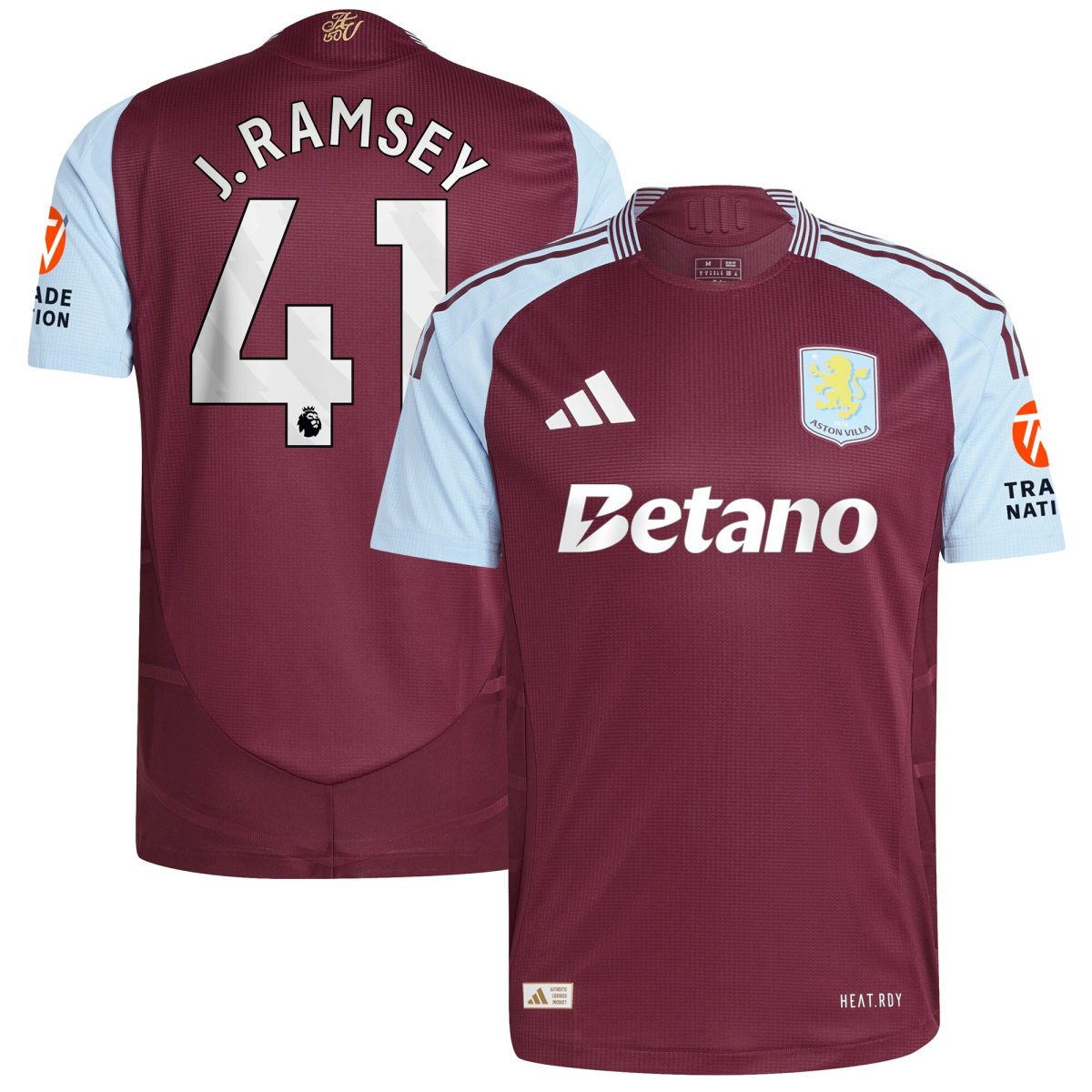 aston villa adidas home authentic shirt 2024-25 with j. ramsey 41 printing Collection | Authentic Aston Villa Shirts