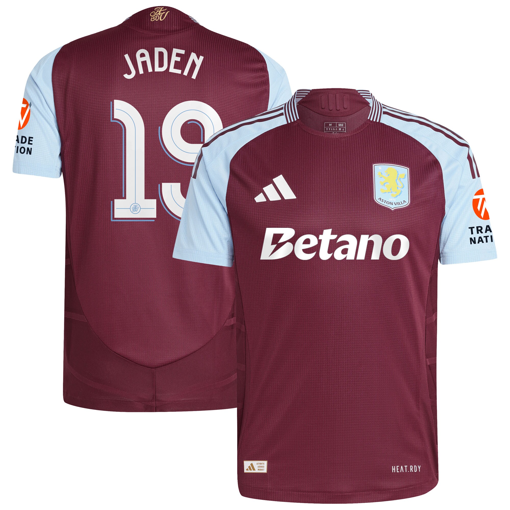 aston villa adidas home authentic shirt 2024-25 with jaden 19 cup printing Collection | Authentic Aston Villa Shirts