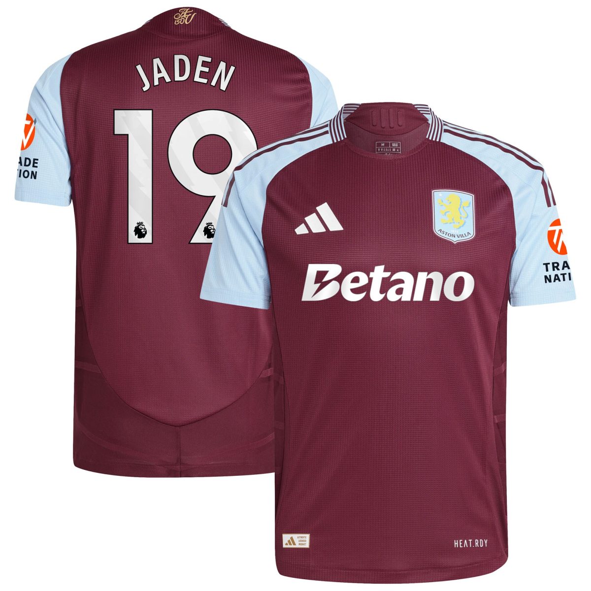 aston villa adidas home authentic shirt 2024-25 with jaden 19 printing Collection | Authentic Aston Villa Shirts