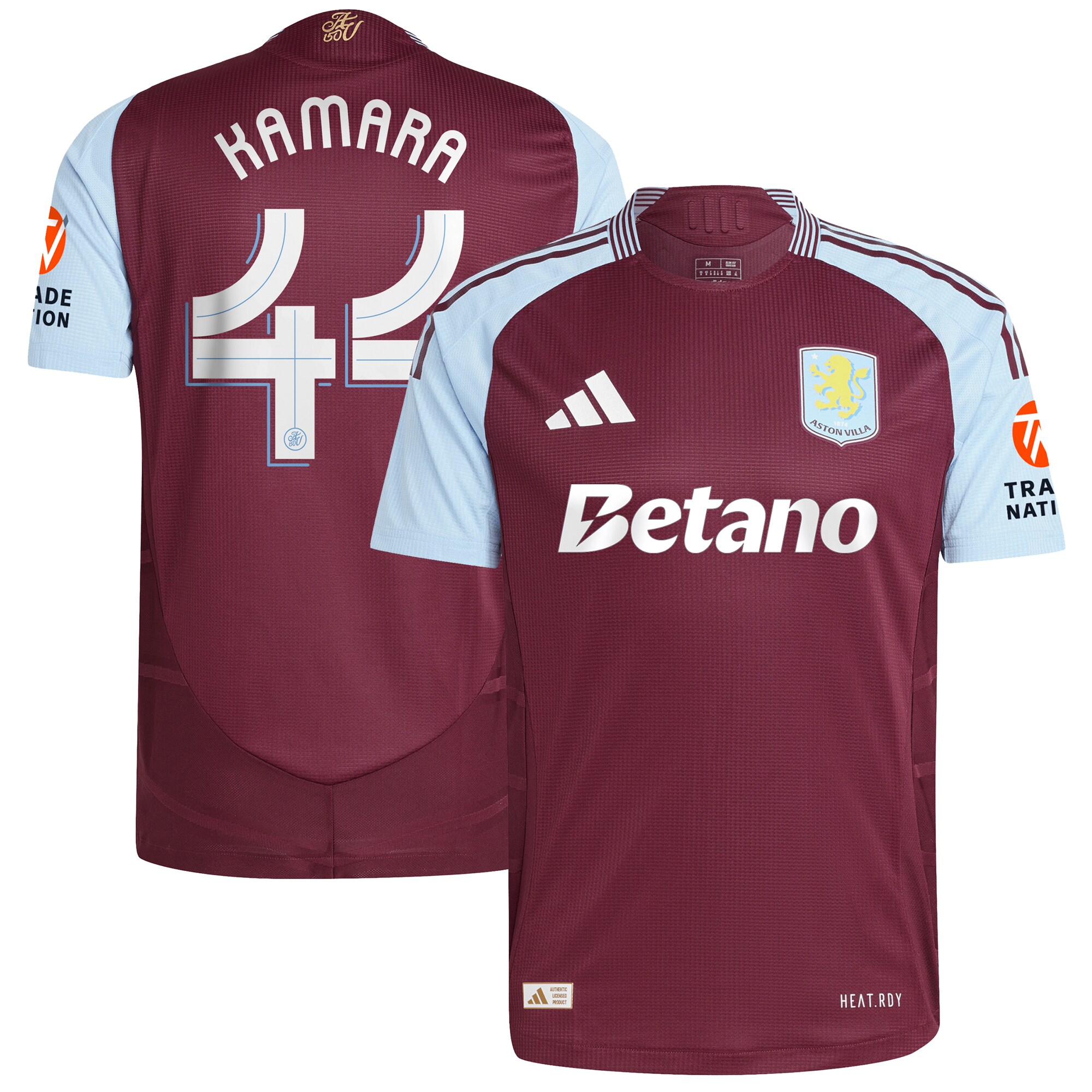aston villa adidas home authentic shirt 2024-25 with kamara 44 cup printing Collection | Authentic Aston Villa Shirts