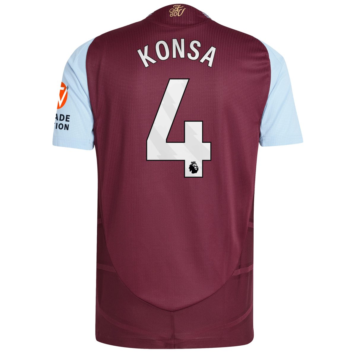 aston villa adidas home authentic shirt 2024-25 with konsa 4 printing Collection | Authentic Aston Villa Shirts