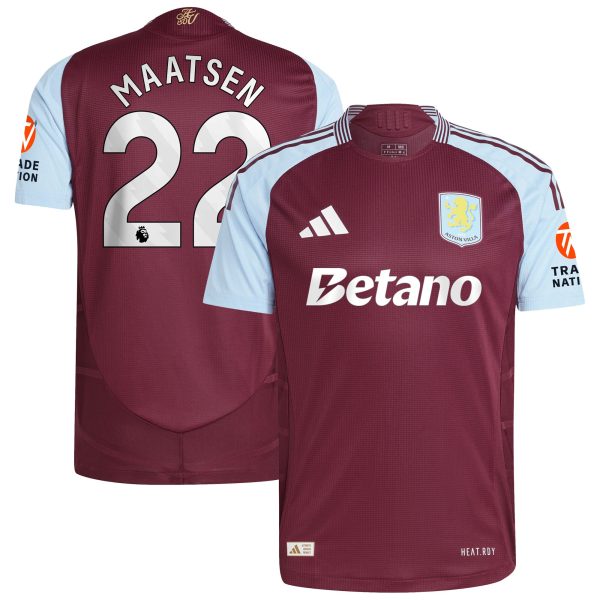 aston villa adidas home authentic shirt 2024-25 with maatsen 22 printing Collection | Authentic Aston Villa Shirts
