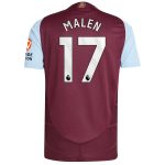 aston villa adidas home authentic shirt 2024-25 with malen 17 printing Collection | Authentic Aston Villa Shirts