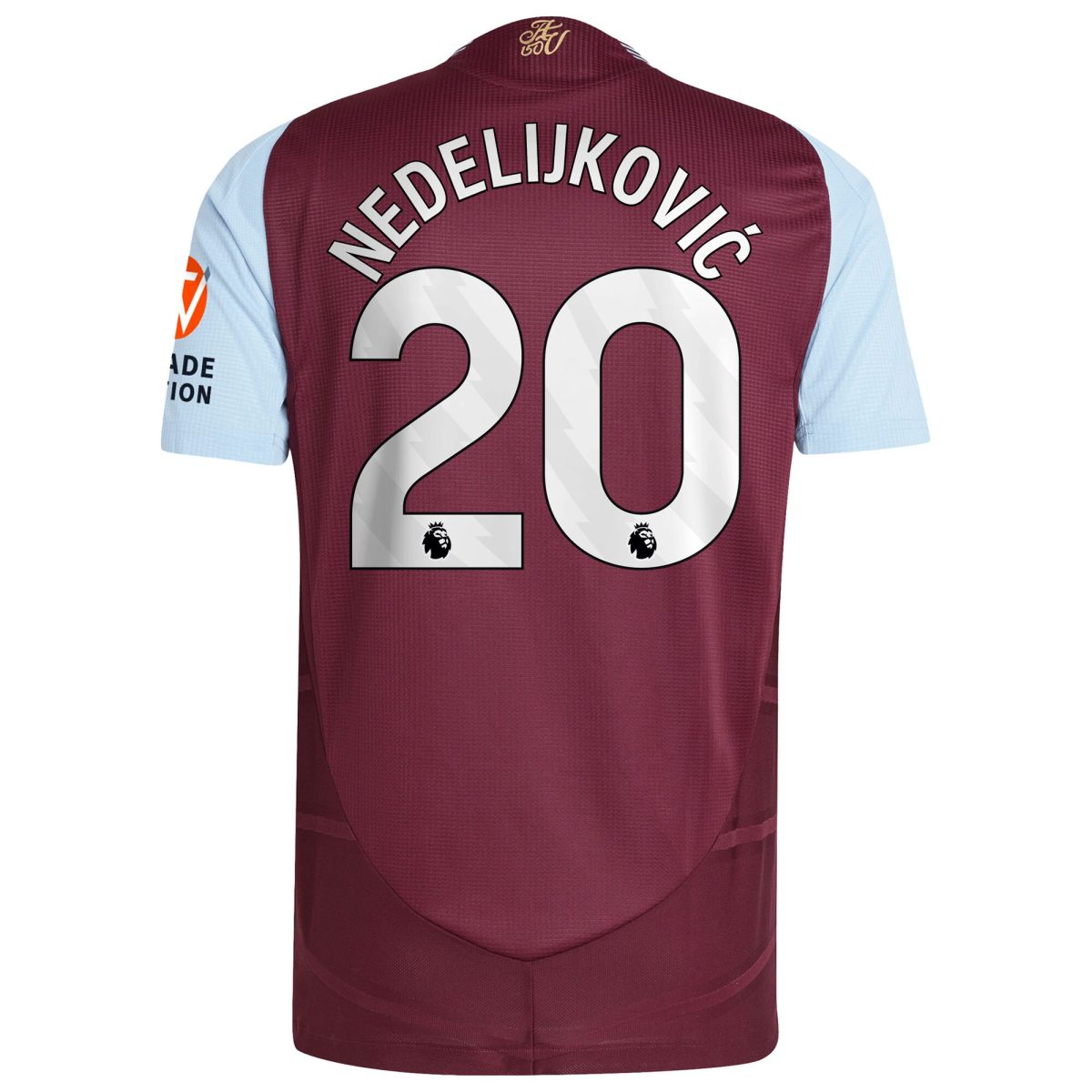 aston villa adidas home authentic shirt 2024-25 with nedeljković 20 printing Collection | Authentic Aston Villa Shirts