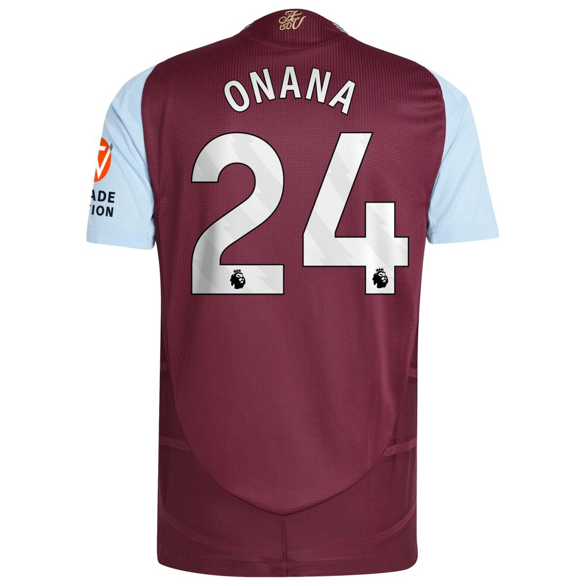 aston villa adidas home authentic shirt 2024-25 with onana 24 printing Collection | Authentic Aston Villa Shirts