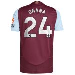 aston villa adidas home authentic shirt 2024-25 with onana 24 printing Collection | Authentic Aston Villa Shirts