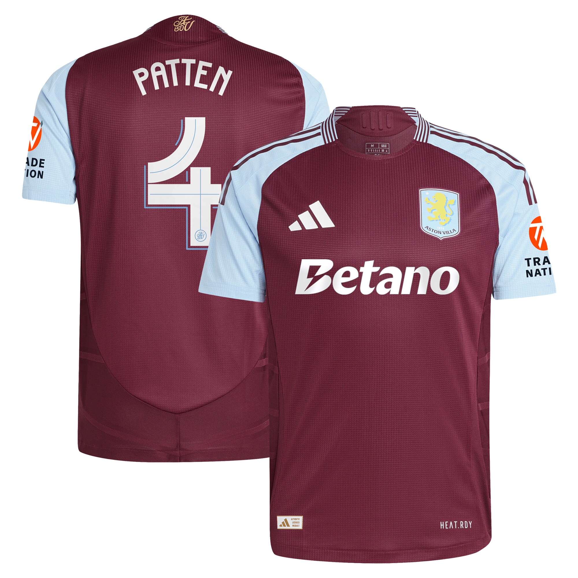 aston villa adidas home authentic shirt 2024-25 with patten 4 cup printing Collection | Authentic Aston Villa Shirts