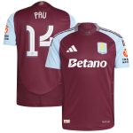 aston villa adidas home authentic shirt 2024-25 with pau 14 cup printing Collection | Authentic Aston Villa Shirts