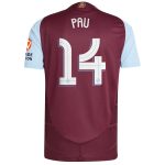 aston villa adidas home authentic shirt 2024-25 with pau 14 cup printing Collection | Authentic Aston Villa Shirts