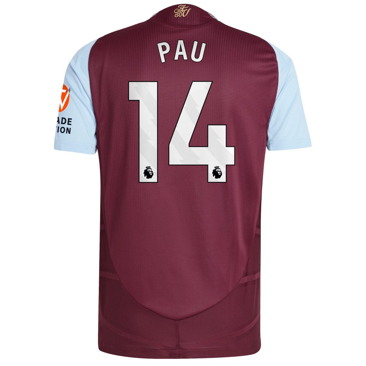 aston villa adidas home authentic shirt 2024-25 with pau 14 printing Collection | Authentic Aston Villa Shirts