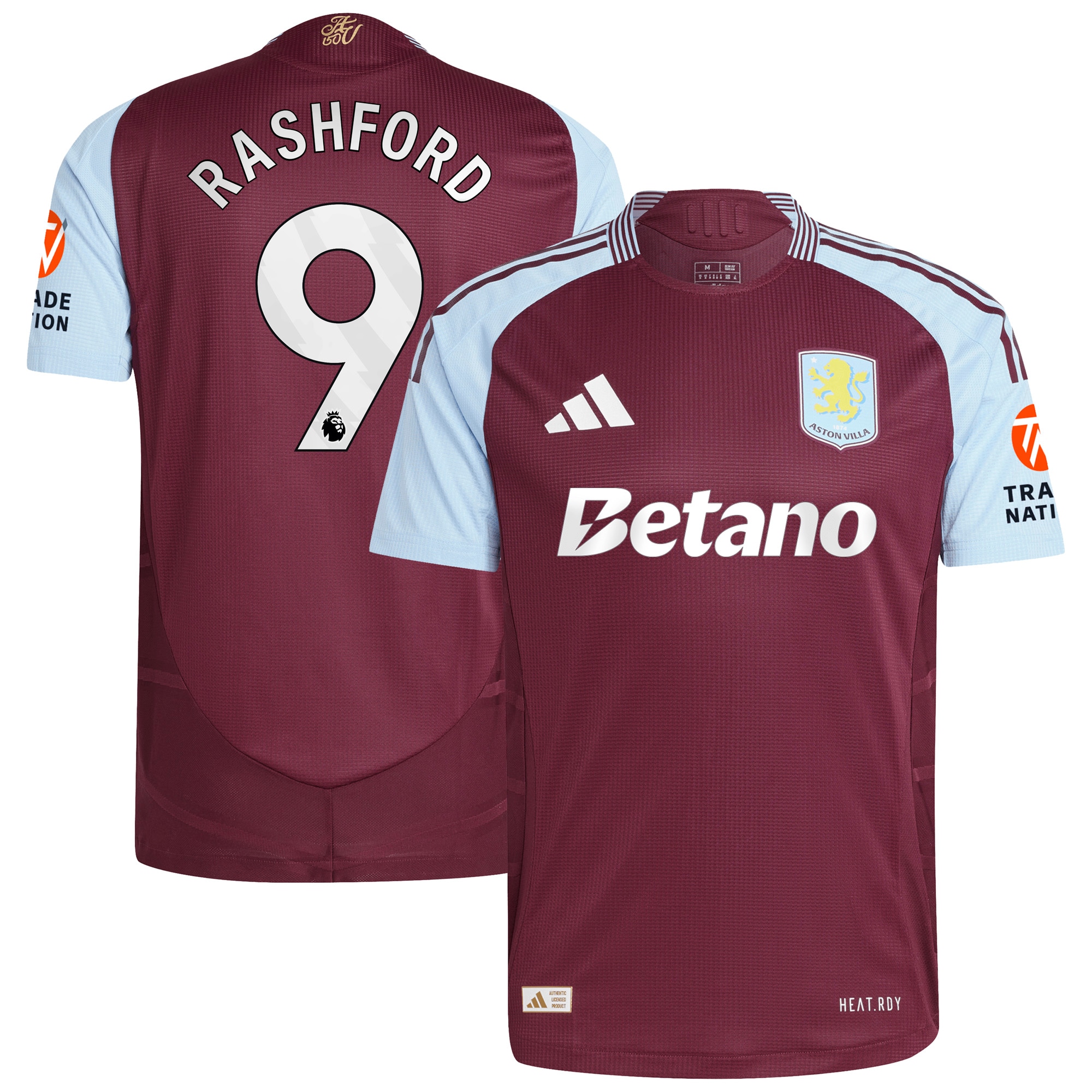 aston villa adidas home authentic shirt 2024-25 with rashford 9 printing Collection | Authentic Aston Villa Shirts