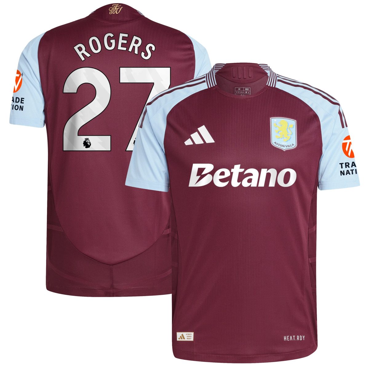 aston villa adidas home authentic shirt 2024-25 with rogers 27 printing Collection | Authentic Aston Villa Shirts