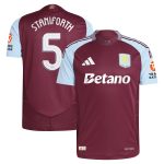 aston villa adidas home authentic shirt 2024-25 with staniforth 5 cup printing Collection | Authentic Aston Villa Shirts