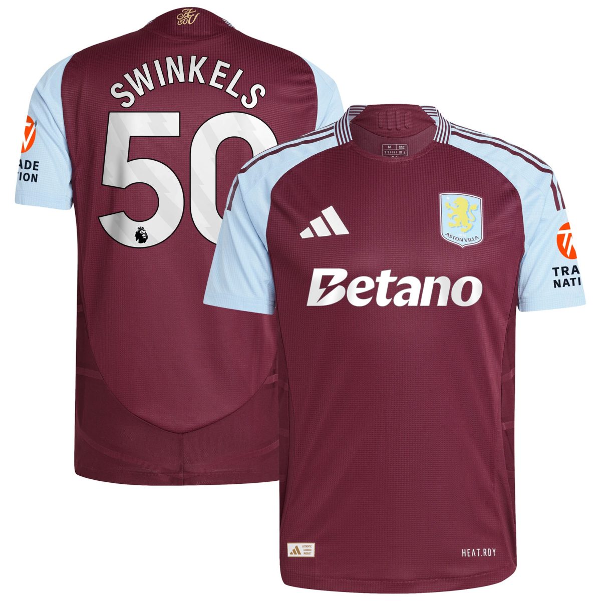 aston villa adidas home authentic shirt 2024-25 with swinkels 50 printing Collection | Authentic Aston Villa Shirts