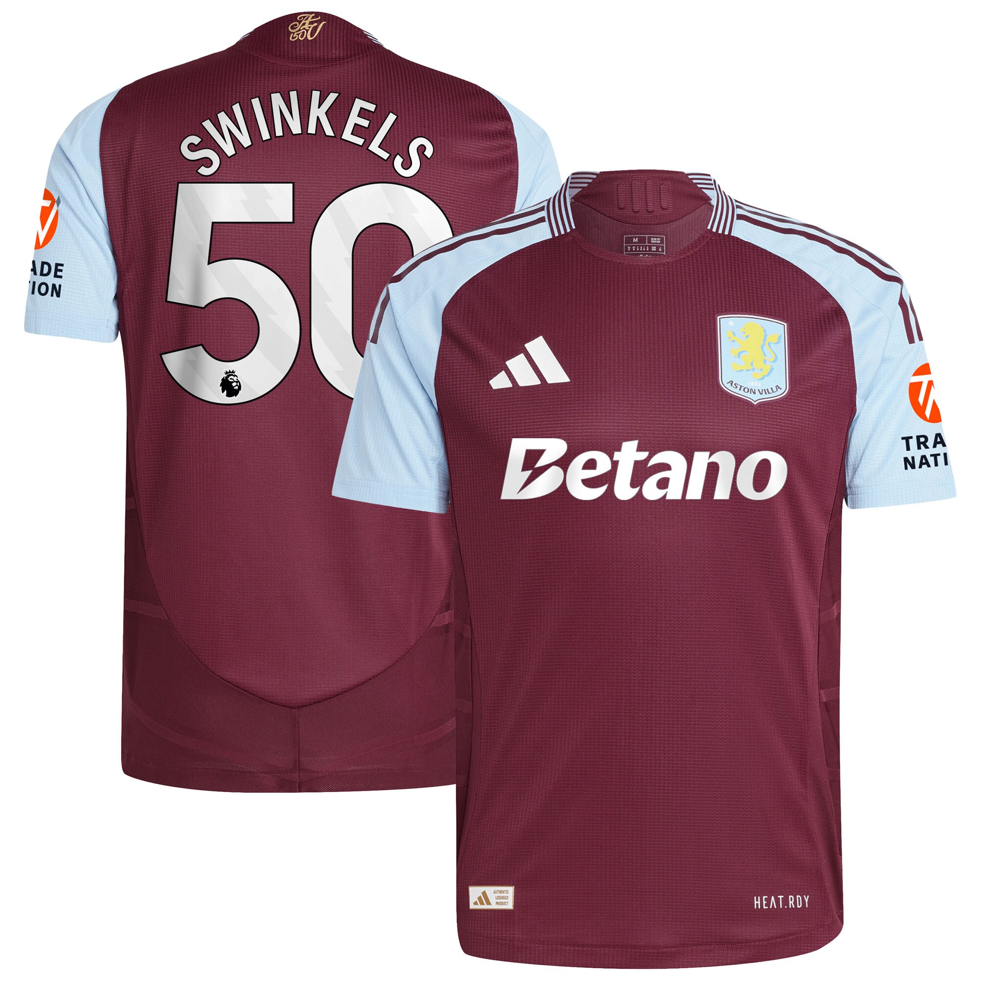aston villa adidas home authentic shirt 2024-25 with swinkels 50 printing Collection | Authentic Aston Villa Shirts