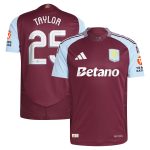 aston villa adidas home authentic shirt 2024-25 with taylor 25 cup printing Collection | Authentic Aston Villa Shirts