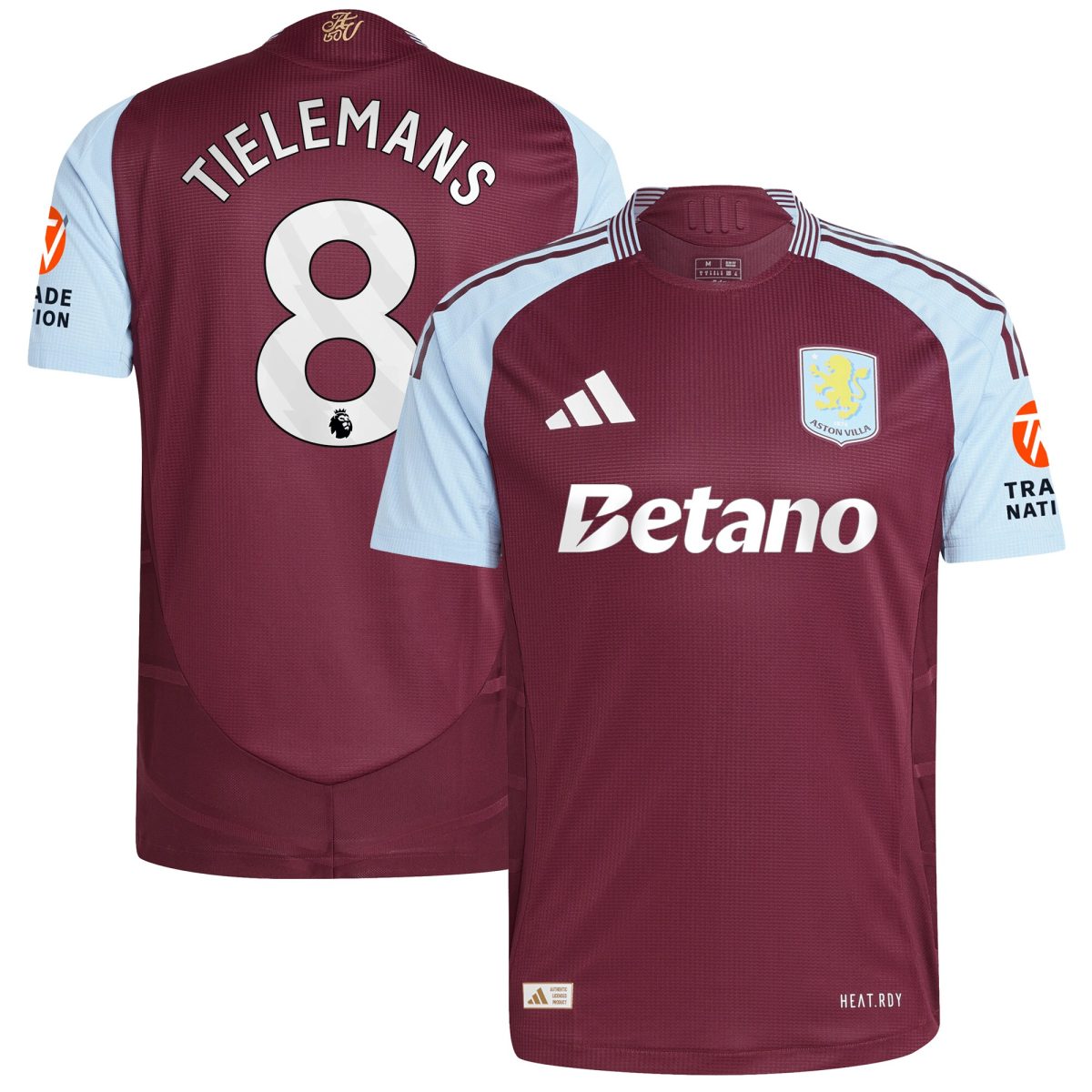 aston villa adidas home authentic shirt 2024-25 with tielemans 8 printing Collection | Authentic Aston Villa Shirts