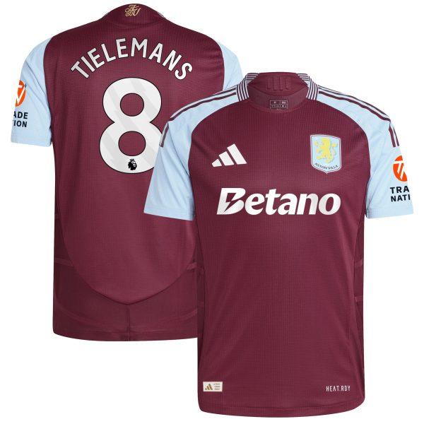 aston villa adidas home authentic shirt 2024-25 with tielemans 8 printing Collection | Authentic Aston Villa Shirts