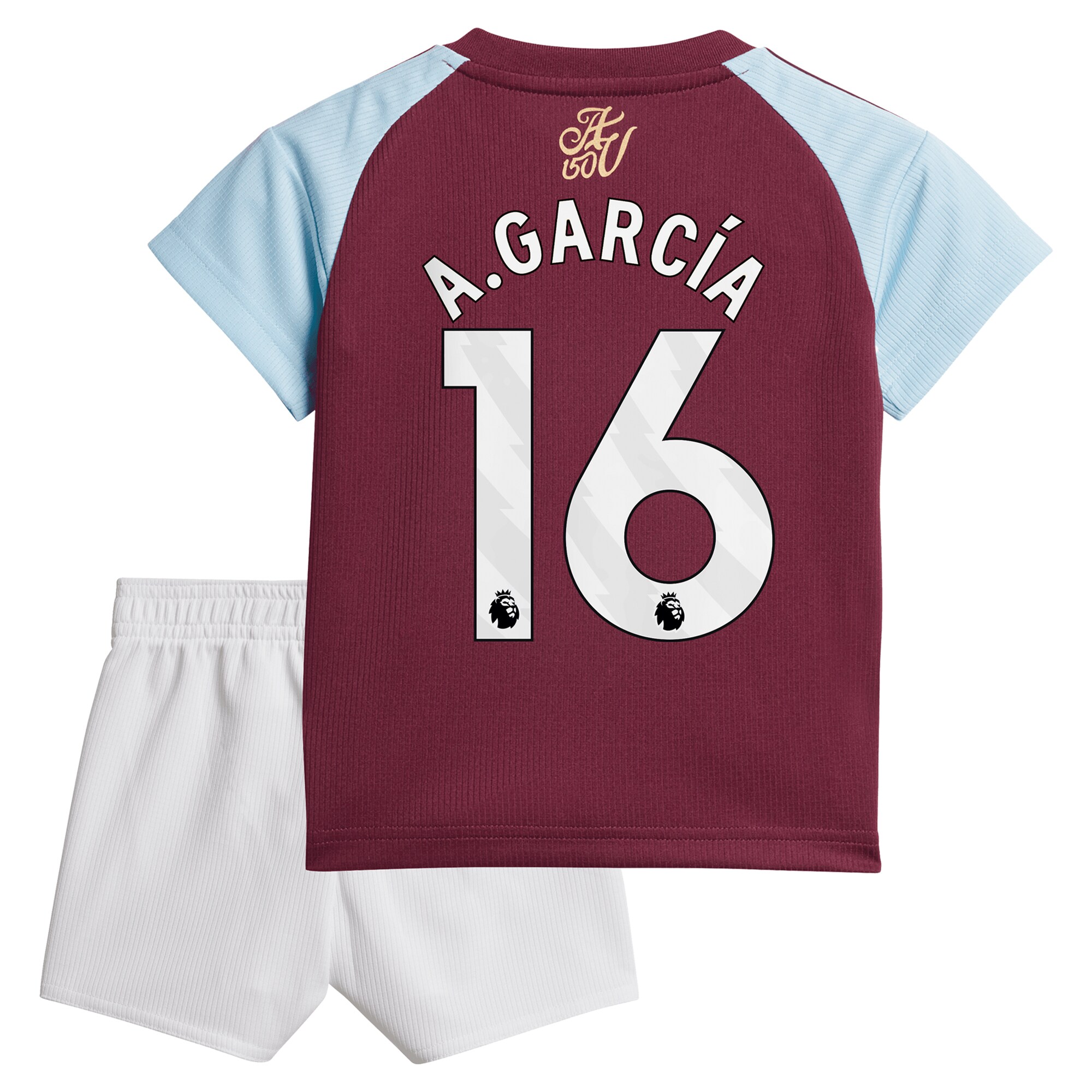 aston villa adidas home baby kit 2024-25 with a.garcía 16 printing Collection | Authentic Aston Villa Shirts