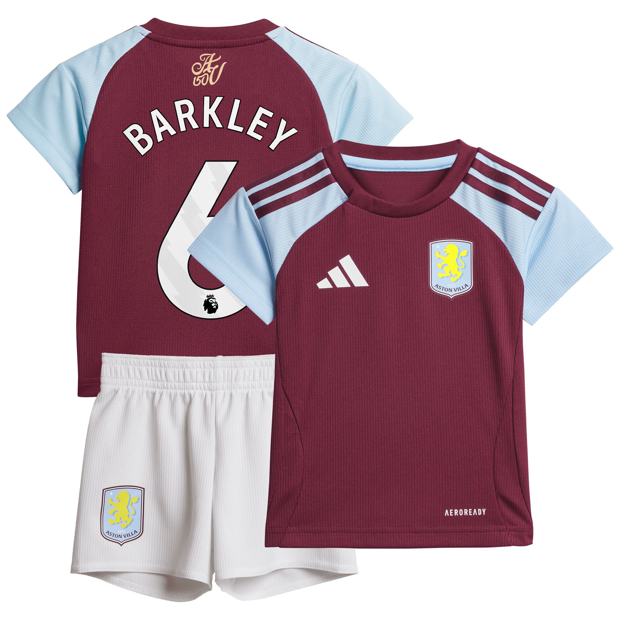 aston villa adidas home baby kit 2024-25 with barkley 6 printing Collection | Authentic Aston Villa Shirts