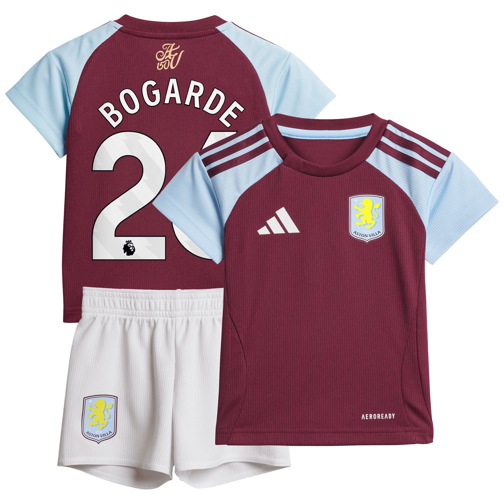 aston villa adidas home baby kit 2024-25 with bogarde 26 printing Collection | Authentic Aston Villa Shirts