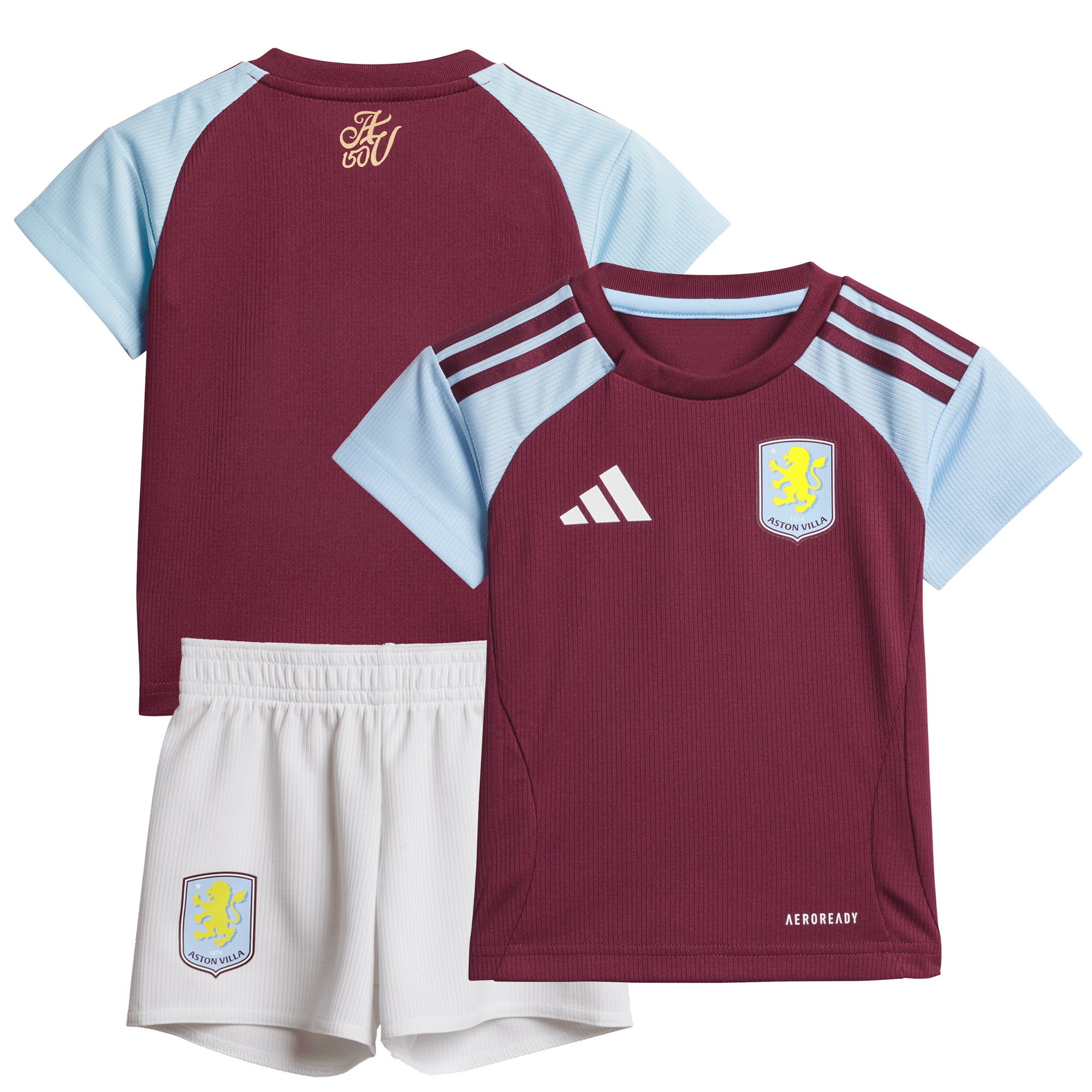 aston villa adidas home baby kit 2024-25 with custom printing Collection | Authentic Aston Villa Shirts