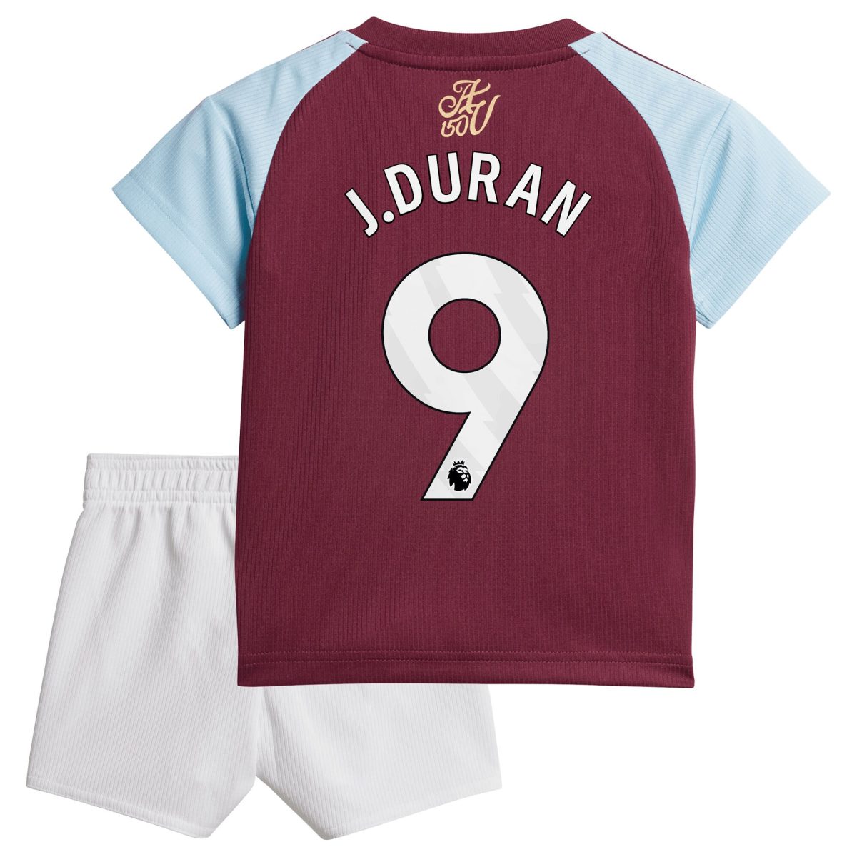 aston villa adidas home baby kit 2024-25 with j.duran 9 printing Collection | Authentic Aston Villa Shirts