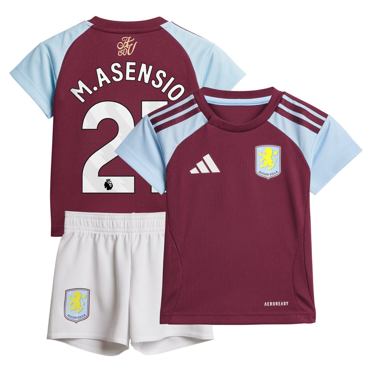 aston villa adidas home baby kit 2024-25 with m.asensio 21 printing Collection | Authentic Aston Villa Shirts