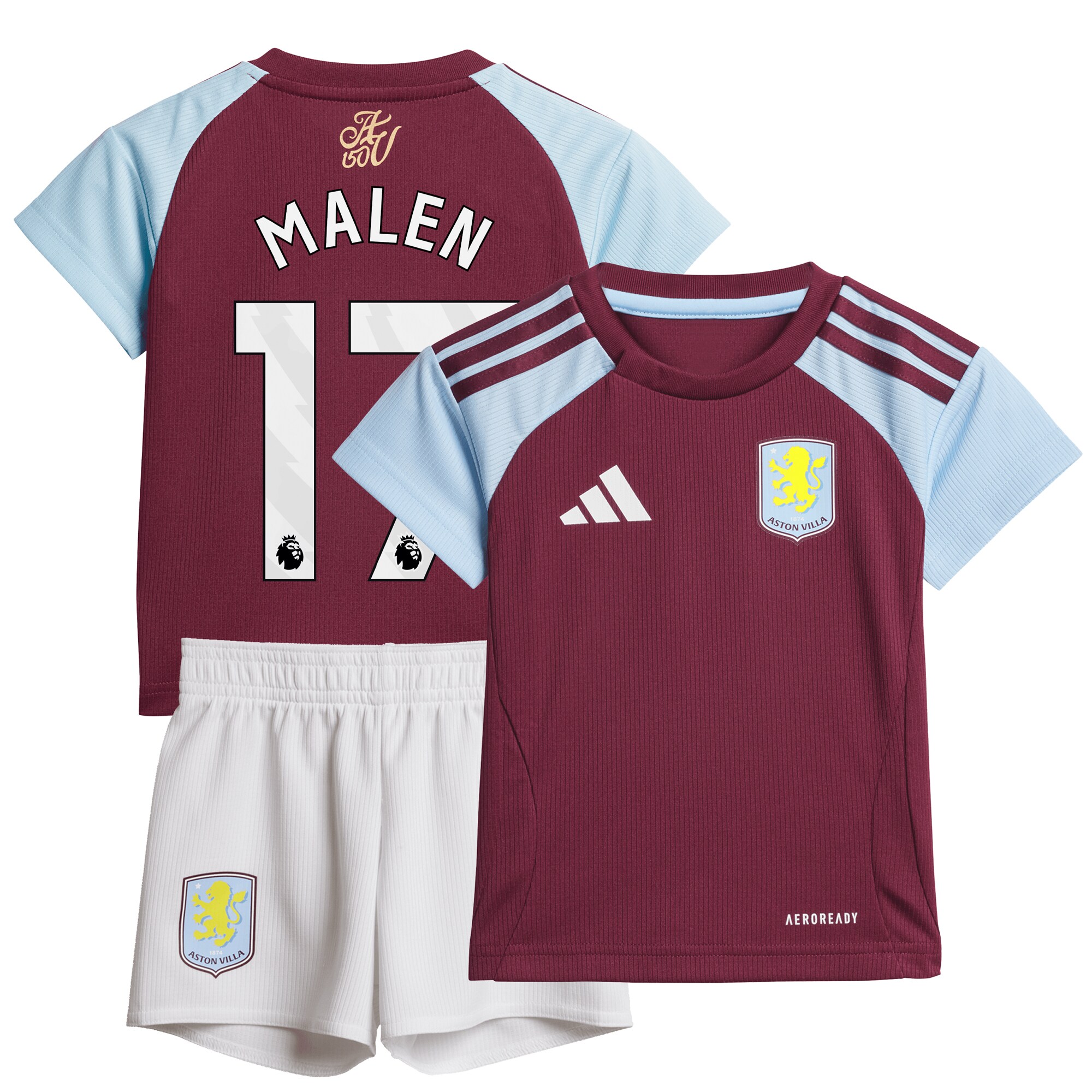 aston villa adidas home baby kit 2024-25 with malen 17 printing Collection | Authentic Aston Villa Shirts