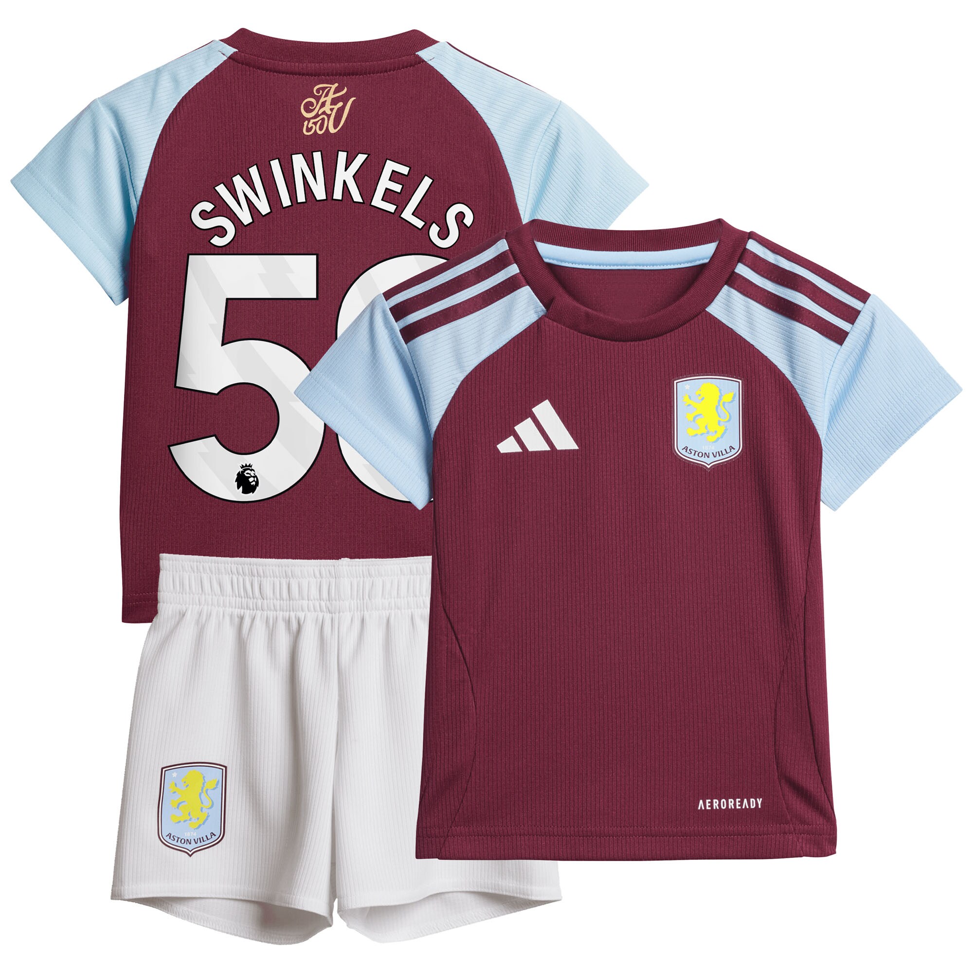 aston villa adidas home baby kit 2024-25 with swinkels 50 printing Collection | Authentic Aston Villa Shirts