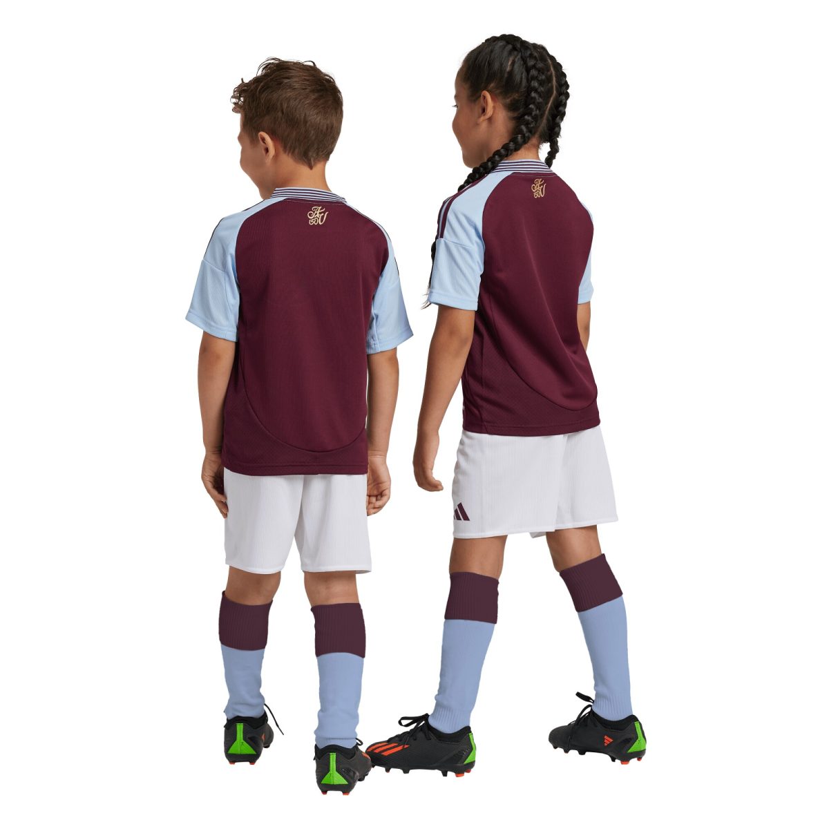 aston villa adidas home mini kit 2024-25 with custom printing Collection | Authentic Aston Villa Shirts