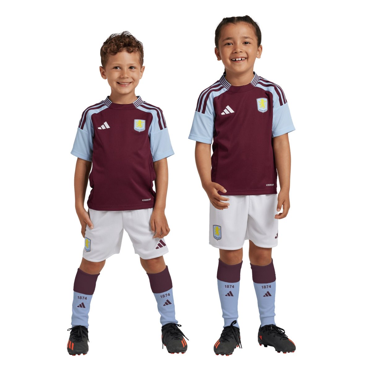 aston villa adidas home mini kit 2024-25 with custom printing Collection | Authentic Aston Villa Shirts