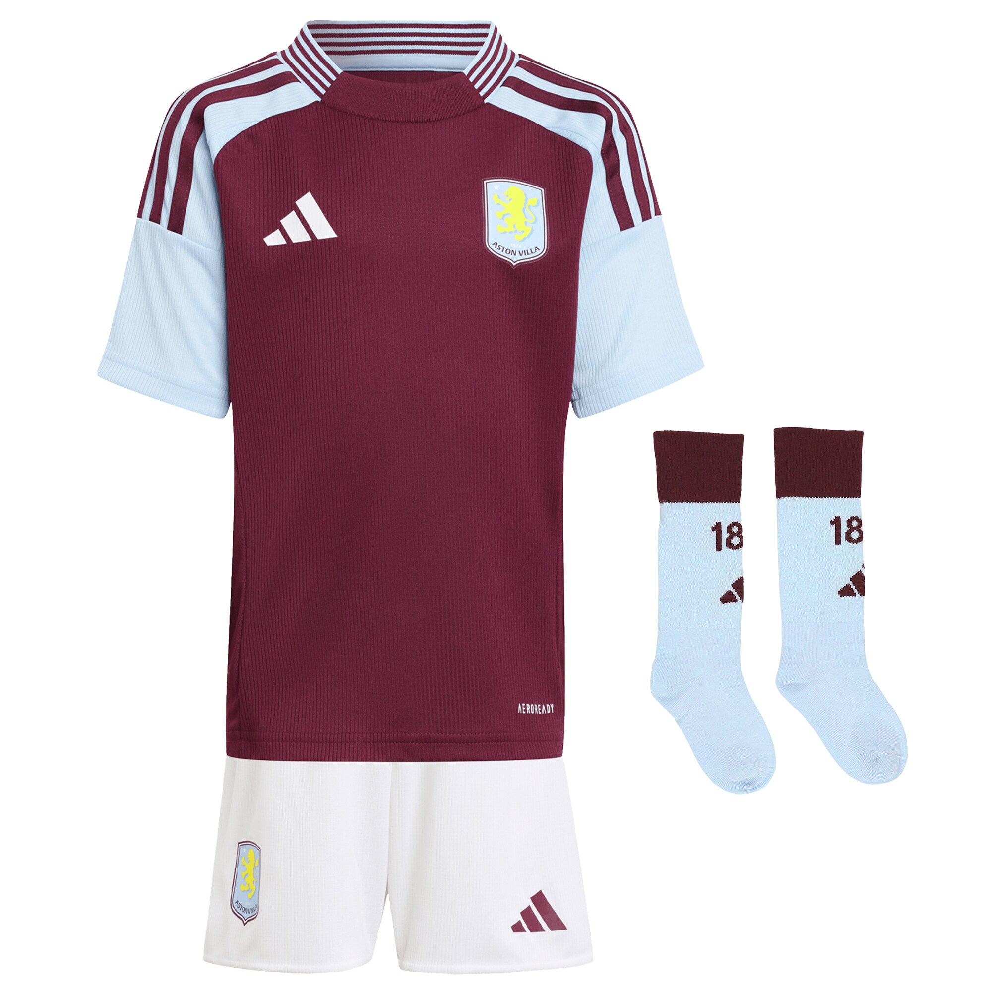aston villa adidas home mini kit 2024-25 with diego carlos 3 printing Collection | Authentic Aston Villa Shirts