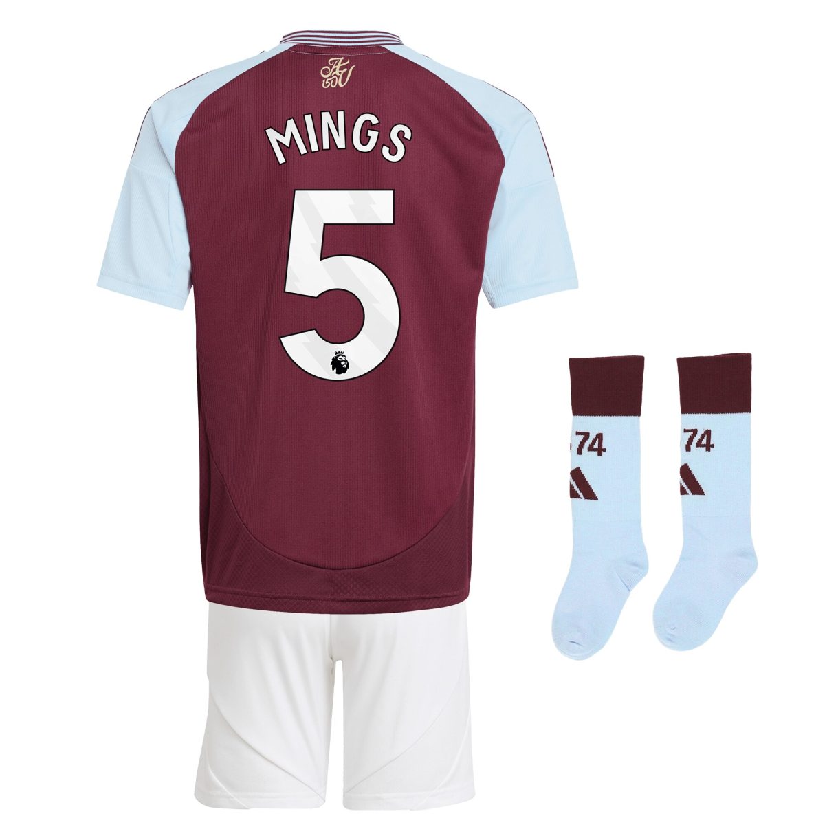 aston villa adidas home mini kit 2024-25 with mings 5 printing Collection | Authentic Aston Villa Shirts