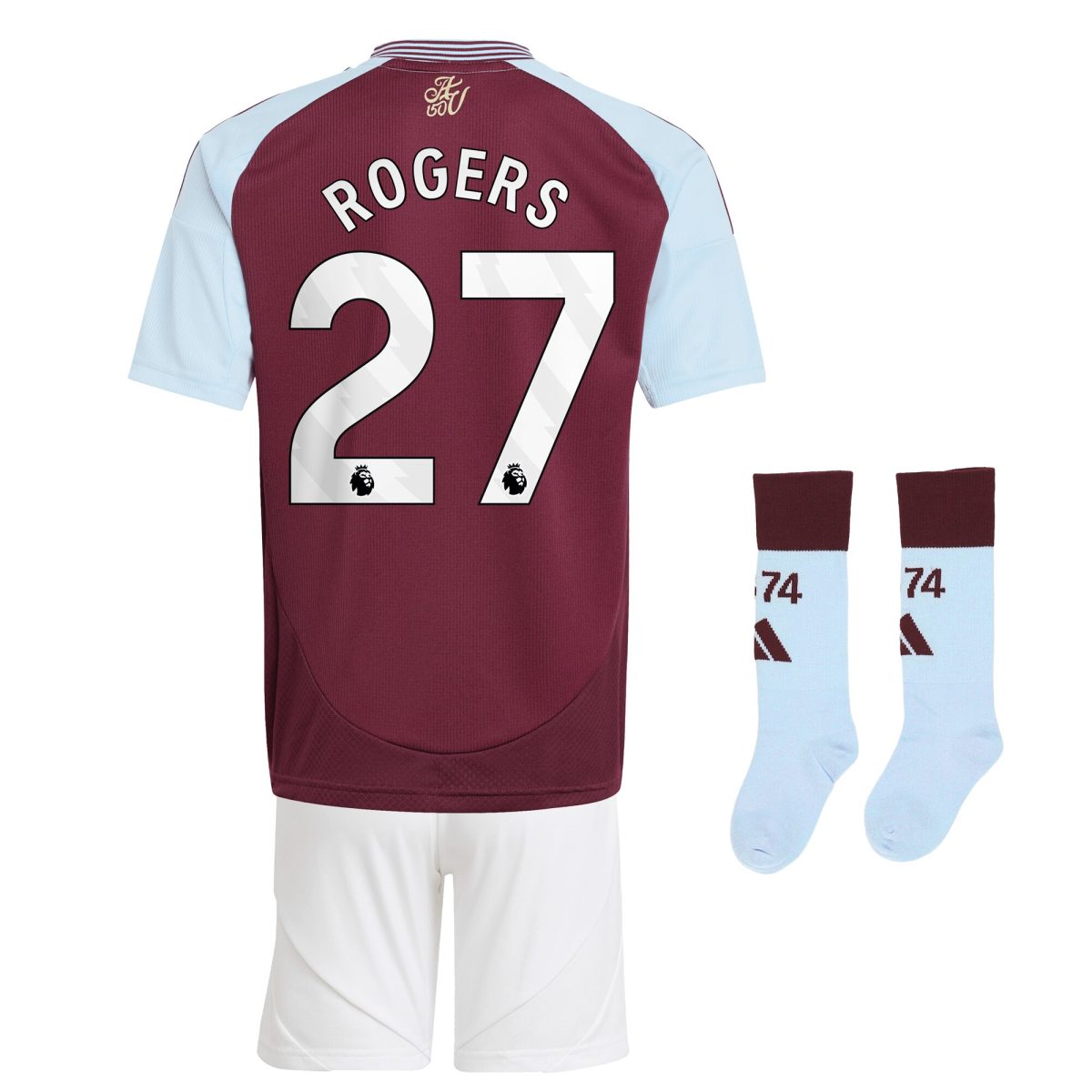 aston villa adidas home mini kit 2024-25 with rogers 27 printing Collection | Authentic Aston Villa Shirts