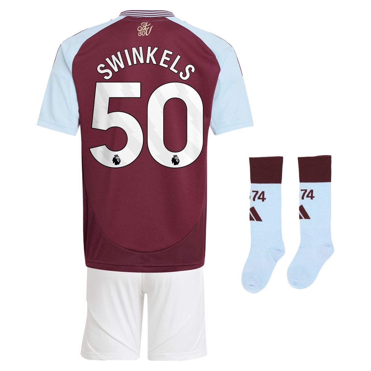 aston villa adidas home mini kit 2024-25 with swinkels 50 printing Collection | Authentic Aston Villa Shirts