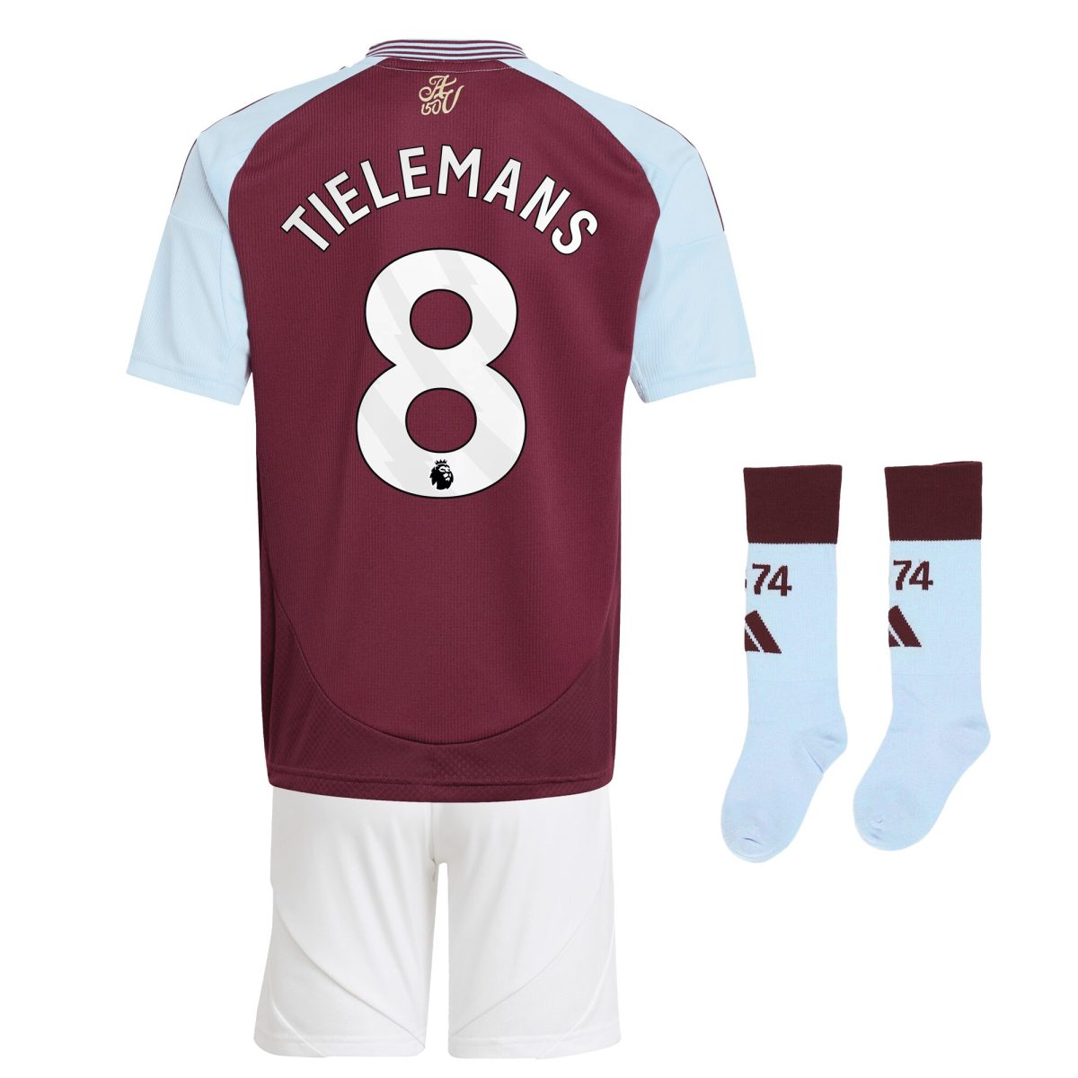 aston villa adidas home mini kit 2024-25 with tielemans 8 printing Collection | Authentic Aston Villa Shirts