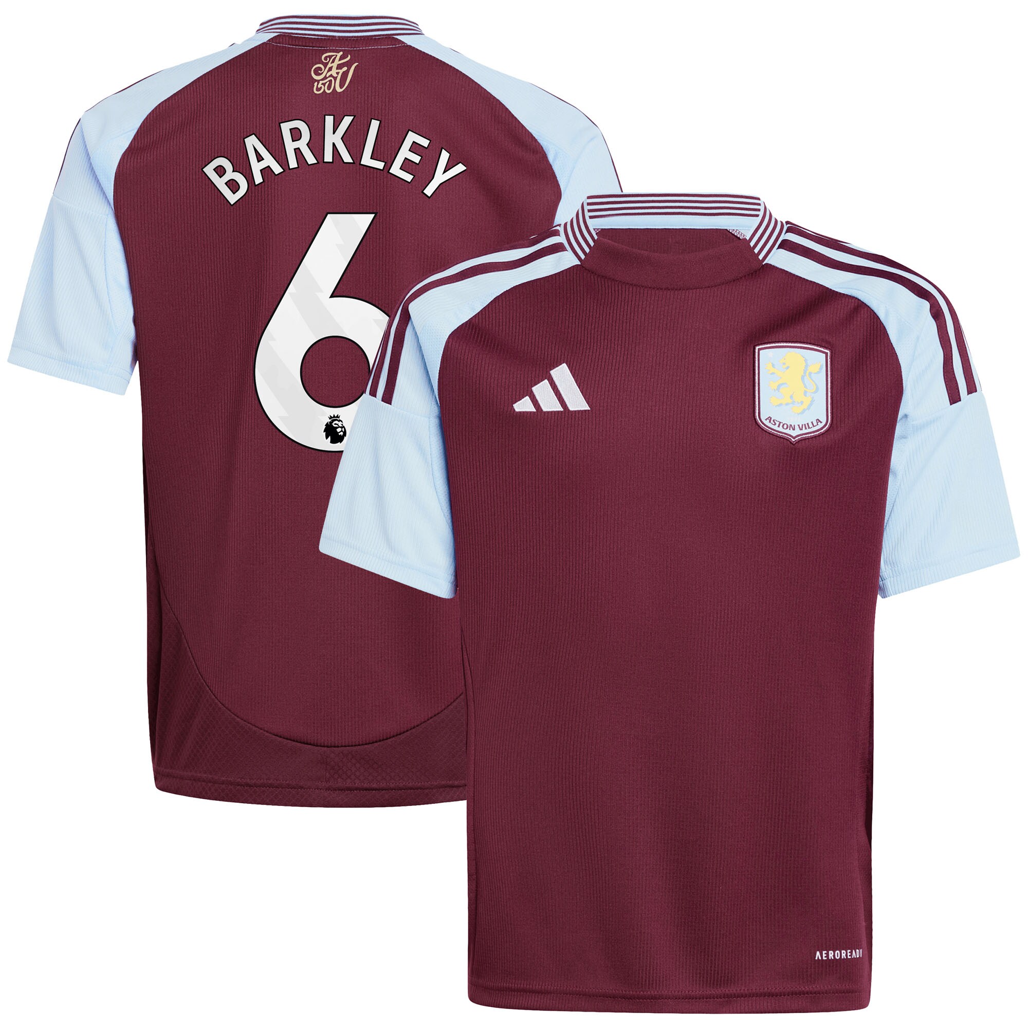 aston villa adidas home shirt 2024-25 – kids with barkley 6 printing Collection | Authentic Aston Villa Shirts