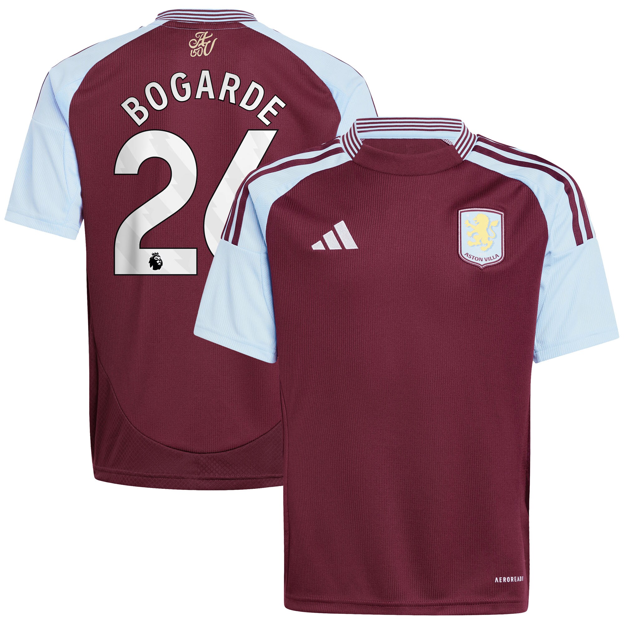 aston villa adidas home shirt 2024-25 – kids with bogarde 26 printing Collection | Authentic Aston Villa Shirts