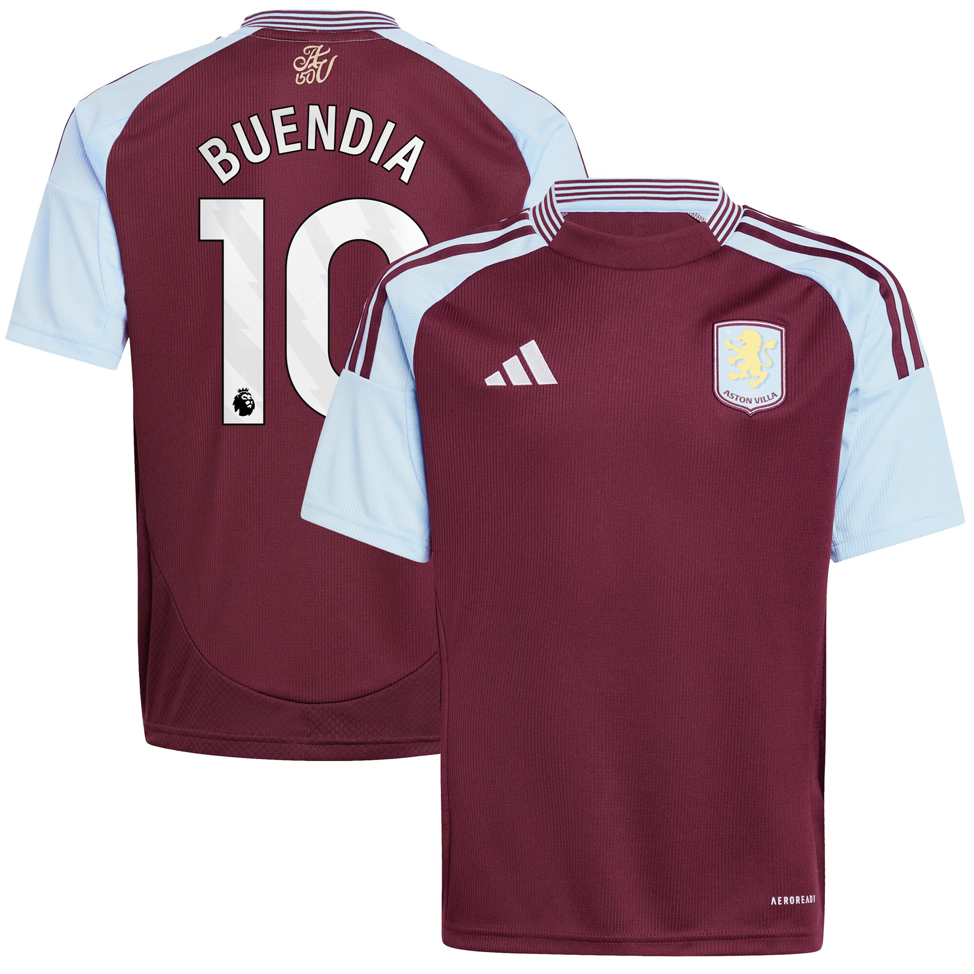 aston villa adidas home shirt 2024-25 – kids with buendia 10 printing Collection | Authentic Aston Villa Shirts