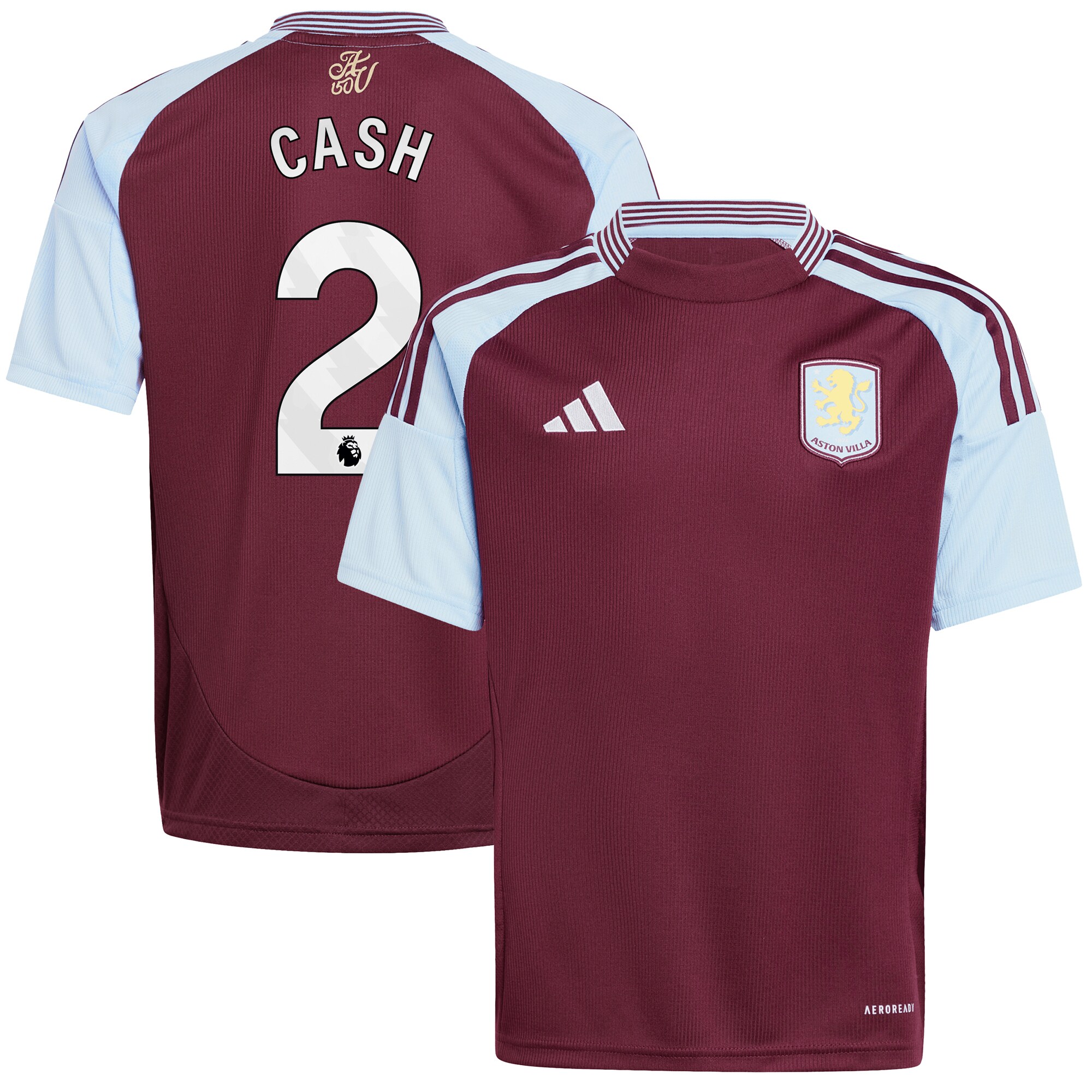 aston villa adidas home shirt 2024-25 – kids with cash 2 printing Collection | Authentic Aston Villa Shirts