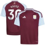 aston villa adidas home shirt 2024-25 – kids with hause 30 printing Collection | Authentic Aston Villa Shirts