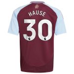 aston villa adidas home shirt 2024-25 – kids with hause 30 printing Collection | Authentic Aston Villa Shirts